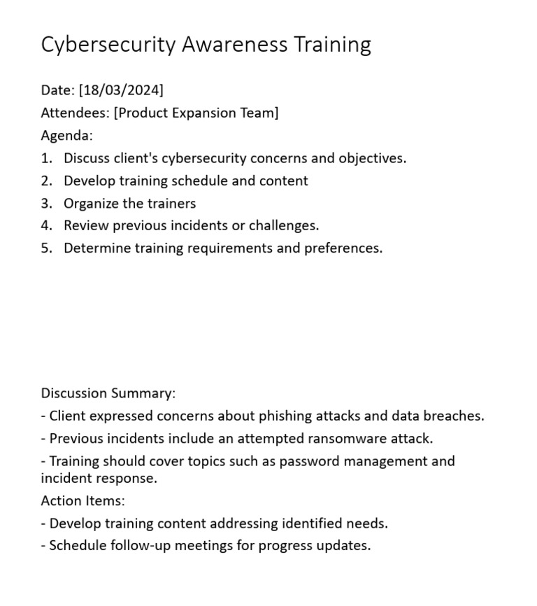Cybersecurity Awareness Training | PDF