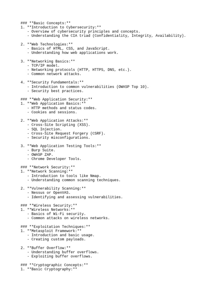 Basic to advance bug bunty hunting syllabus pdf world wide web