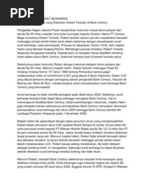 Contoh Kasus Surat Berharga