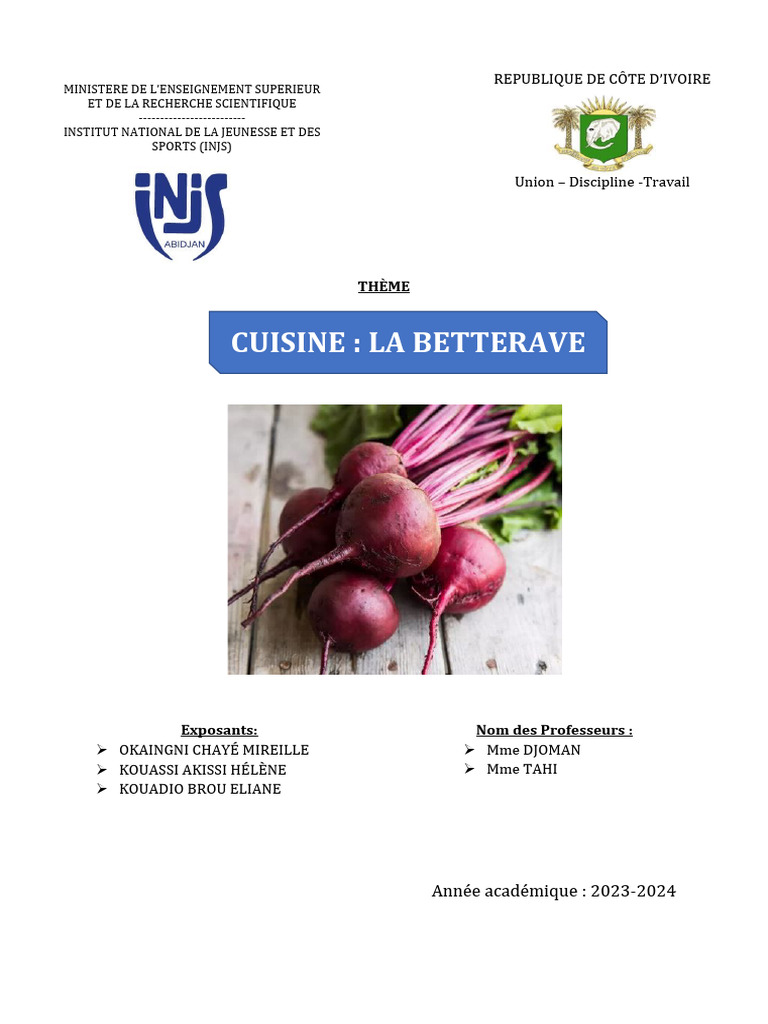 Bienfaits et culture de la betterave | PDF | Sucre | Régime et nutrition