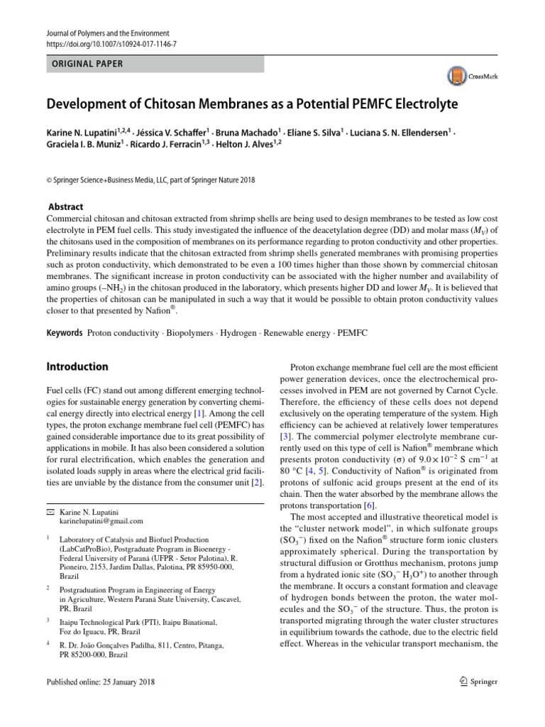 Development of Chitosan Membranes As A P | PDF | Applied And ...