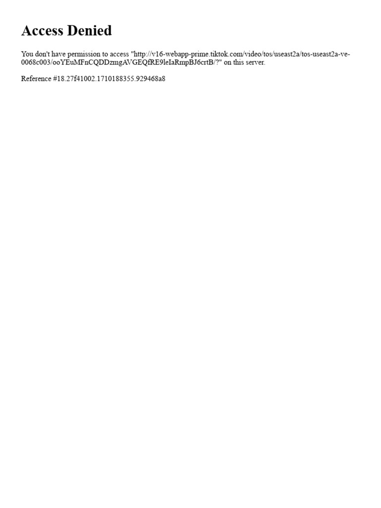 TikTok Video Access Denied Error | PDF
