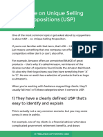 Copywriting Unique Selling Proposition (USP)