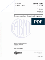 ABNT NBR 13930 -  Prensas mecânicas — Requisitos de segurança