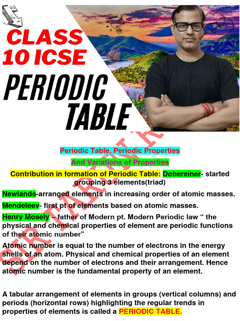 Periodic Table Full Note | PDF | Periodic Table | Ion