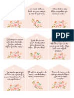 Documento A4 Etiquetas Día de La Madre Floral Rosa