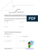 Grade 5 Exponents A