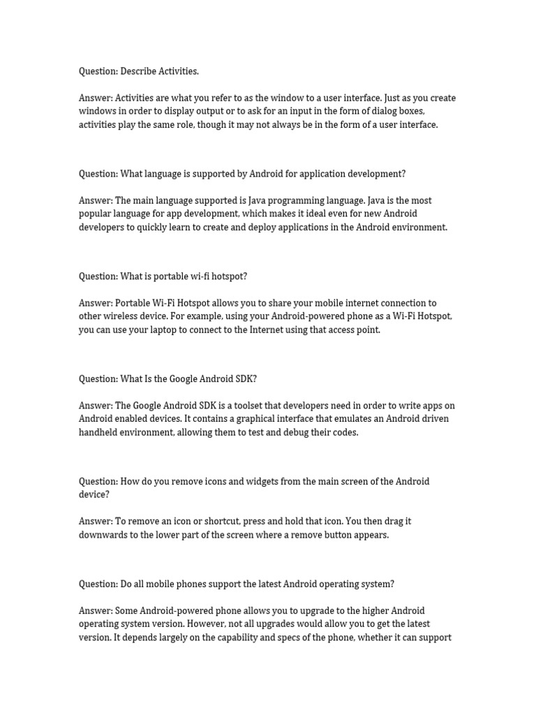 Android Development Basics Explained | PDF | Android (Operating System ...