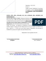 Presento Liquidación de Pensiones Devengadas Asi Mismo SOLICITO REQUERIR AL DEMANDADO BAJO APER