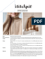 Zipper Sweater by Petite Knit - ENGLISH