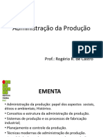 Administração Da Produção - SLIDE 1 - Conceito de Produção Gerente e Produção e o Ambiente