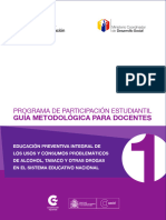 Guía Metodológica para Docentes: Programa de Participación Estudiantil