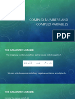 Complex Numbers and Complex Variables
