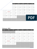 2023 Monthly Calendar Excel Template 04