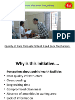 Quality of Care Through Patient Feedback Mechanism - Chhattisgarh