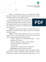 Carta Explicativa Sobre Salidas Nacionales Del PNFT Docentes