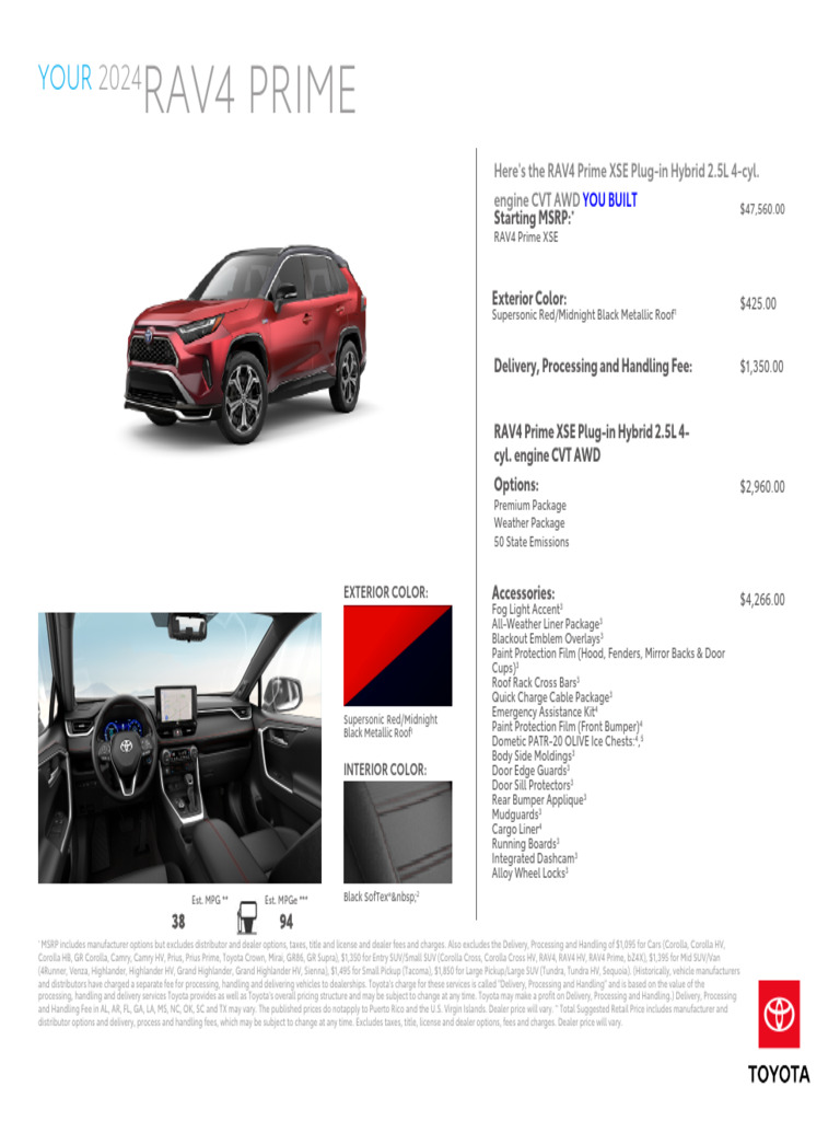 2024 RAV4 Prime | PDF | Toyota | Electric Vehicle