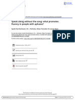 Kershenbaum - Speak Along Without The Song: What Promotes Fluency in People With Aphasia?