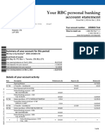 Your RBC Personal Banking Account Statement