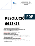 Resol. 6613 y Acuerdo de Convivencia