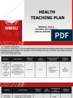 Health Teaching Plan: February 9, 2024
