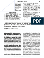 26 Partial Least-Squares Methods For Spectral Analyses. 1. Relation To Other Quantitative Calibration Methods and The Extraction of Qualitative Information