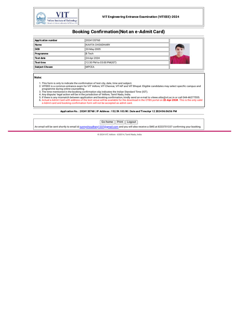 Online Test Booking System PDF