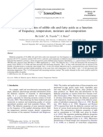 Dielectric Properties of Edible Oils and Fatty Acids As A Function of Frequency, Temperature, Moisture and Composition
