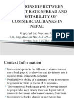Relationship Between Interest Rate Spread and Profitability of Commercial Banks in Nepal