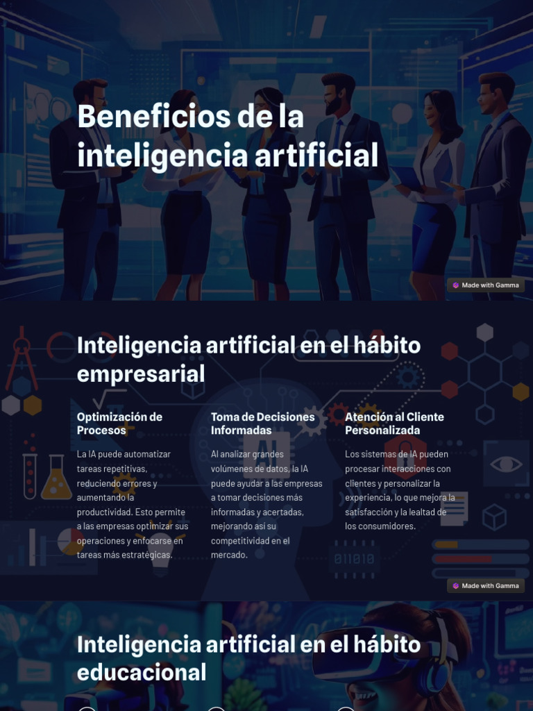 Beneficios de la IA en Empresas y Educación | PDF | Inteligencia ...