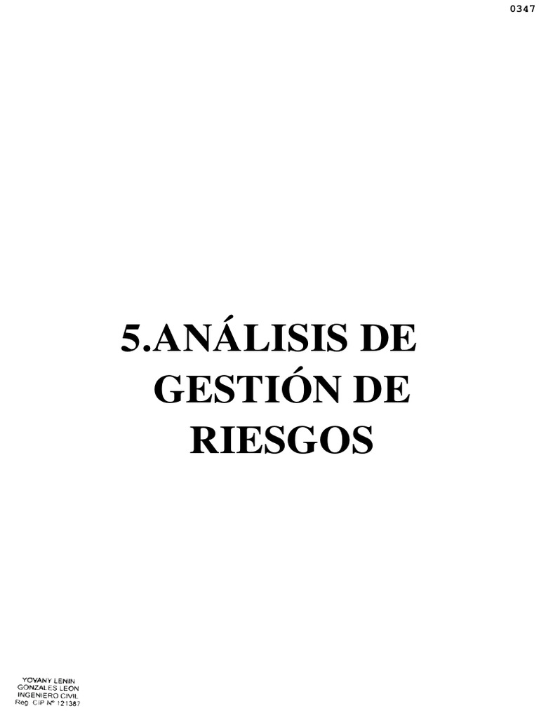Análisis De Gestión De Riesgos Pdf Inundar Erosión