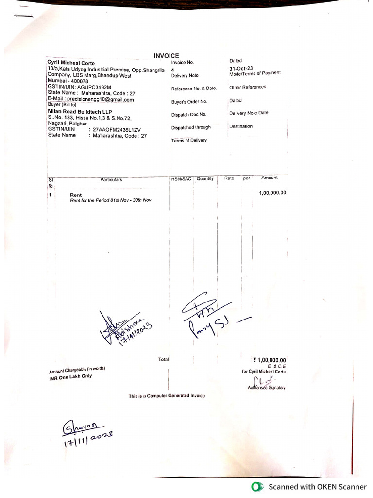 Rent Bill 17.11.2023 | PDF