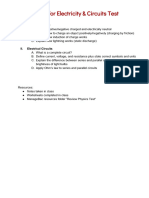 Studyguide For Electricity Circuits Test 9p