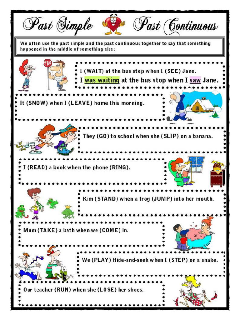 Past-simple-and-past-continuous WORKSHEET | PDF