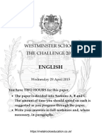 Westminster-School-2015-English-Challenge