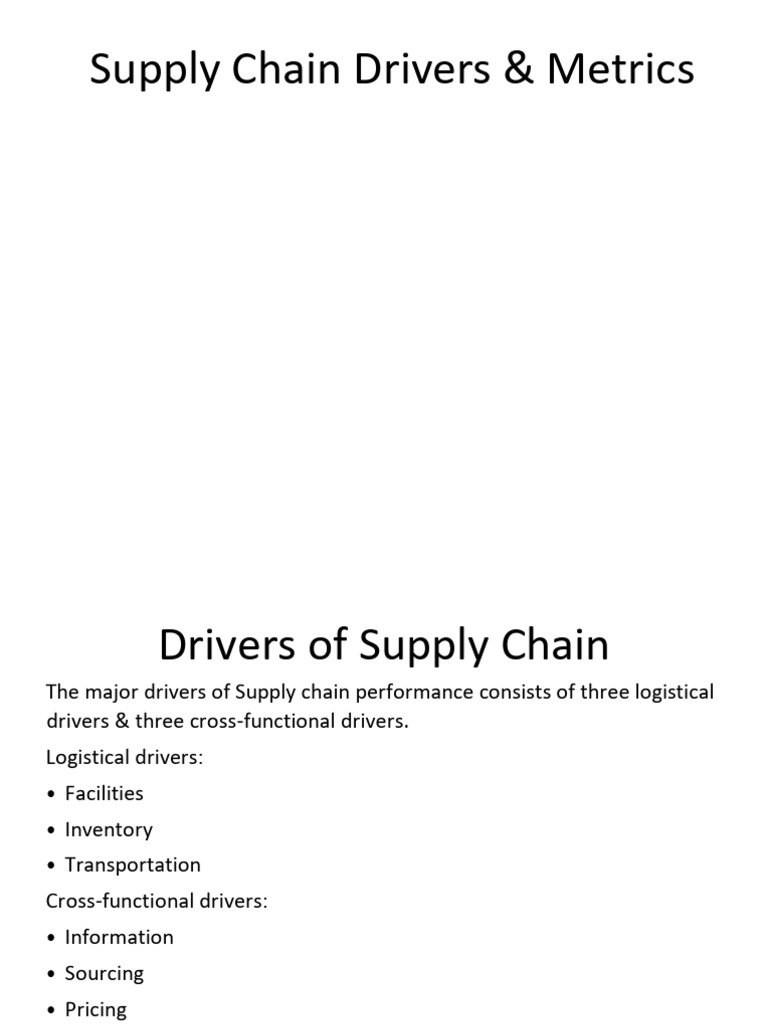 Supply Chain Drivers and Performance Metrics | PDF | Warehouse | Supply ...