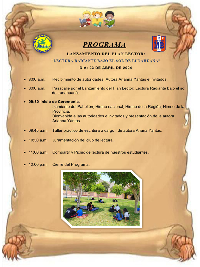 Lanzamiento del Plan Lector 2025 | PDF