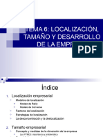 Tema 6. Localizacion Tamaño y Desarrollo de La Empresa