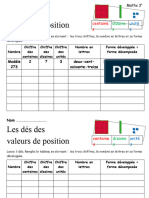 Lance Dés Nombres Forme Développée+valeurs de Position