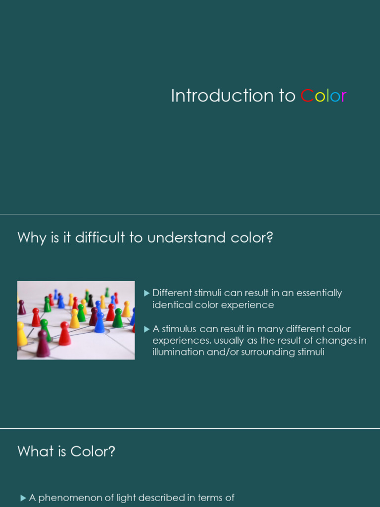 Understanding Color Perception Basics | PDF | Color | Hue