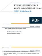 Module II - Definite Integrals - Lecture 5-6