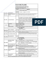 Date Sheet and Syllabus IG1