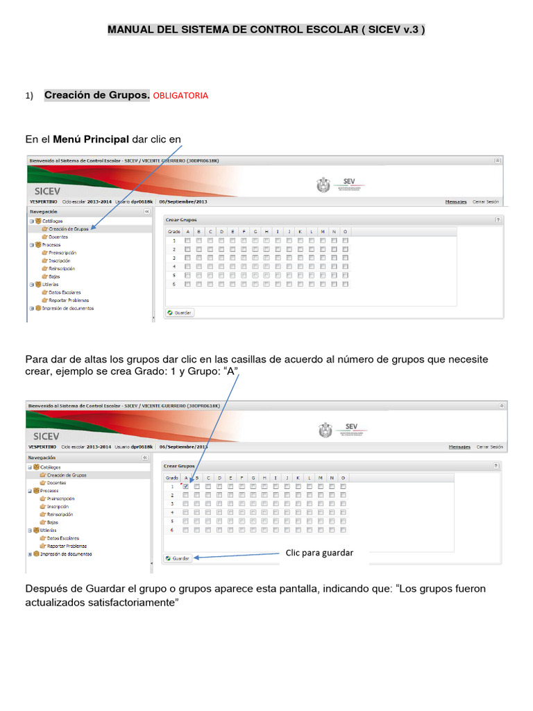 Manual del sistema de control escolar sicev v 3 pdf