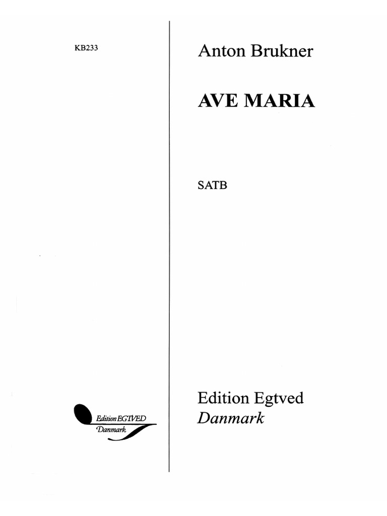 Ave Maria, WAB 6 Bruckner PDF