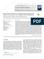 Environmental assessment of a landfill leachate treatment plant - Impacts and research for more sustainable chemical alternatives