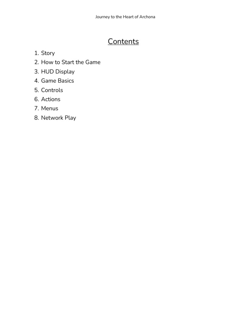 Archona Game Manual and Instructions | PDF | Menu (Computing) | Earth
