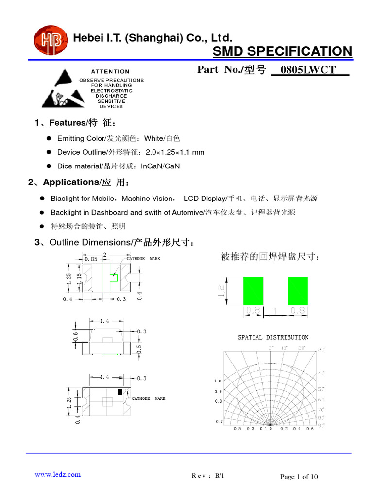 datasheet-960-038 | PDF | Soldering | Light Emitting Diode