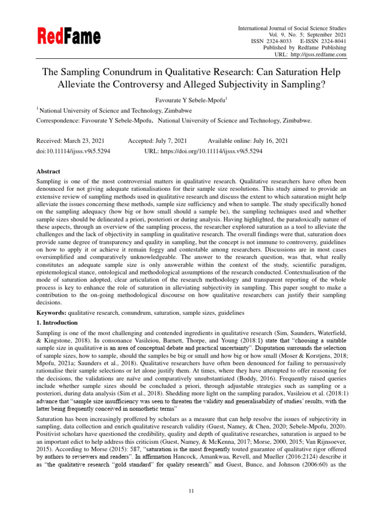 Sampling Challenges in Qualitative Research | PDF | Qualitative ...