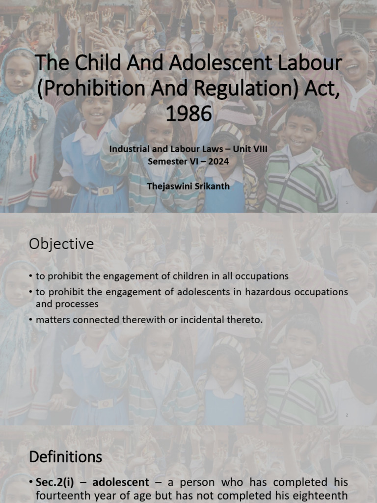 Child and Adolescent Labour Act 1986 | PDF | Magistrate | Crimes