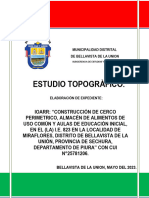 Estudio Topogràfico.: Municipalidad Distrital de Bellavista de La Union